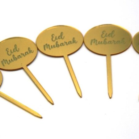 Eid Mubarak Toppers - Cupcake Acrylic