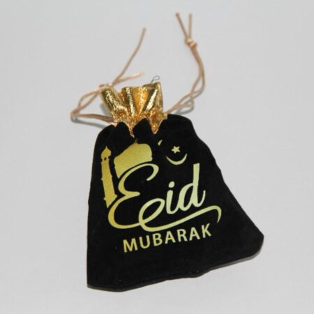 Eid Mubarak Velvet Gold Bag